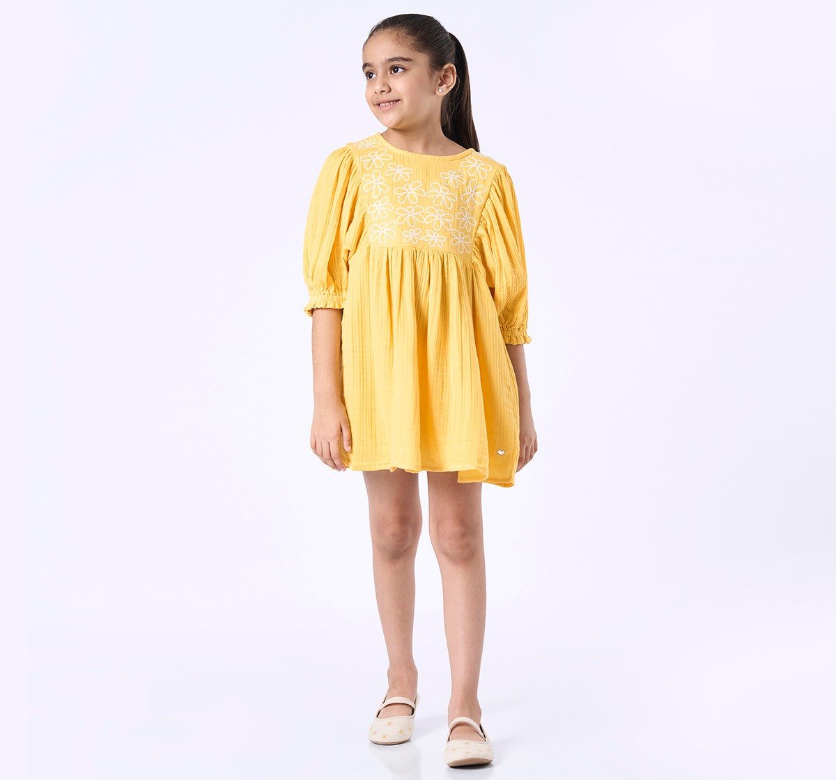 Ed-a-Mamma Kids Girls Dress Yellow