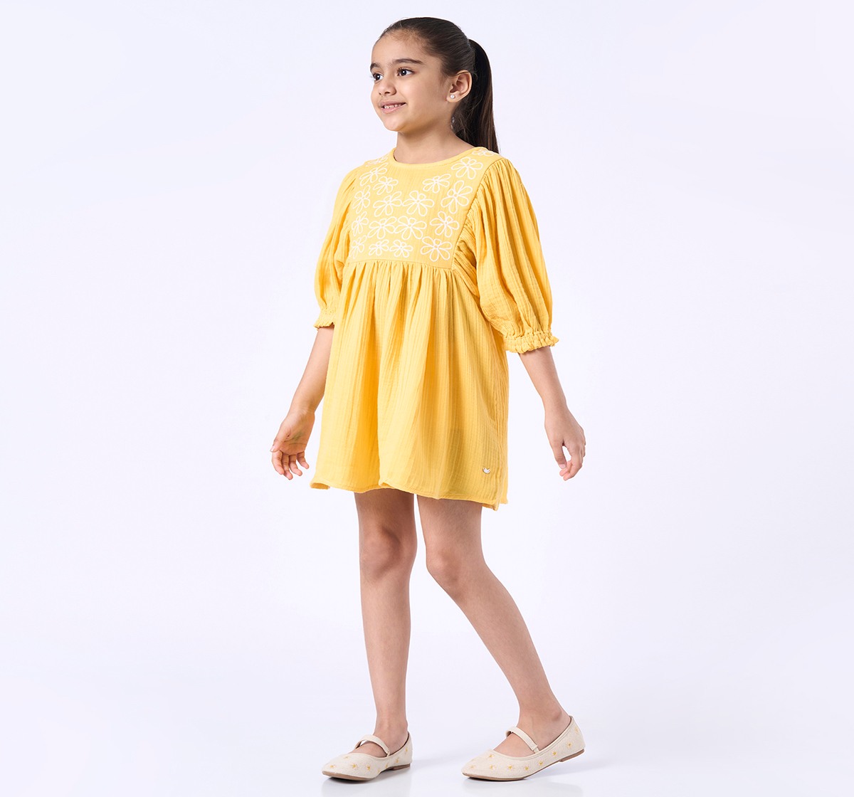 Ed-a-Mamma Kids Girls Dress Yellow