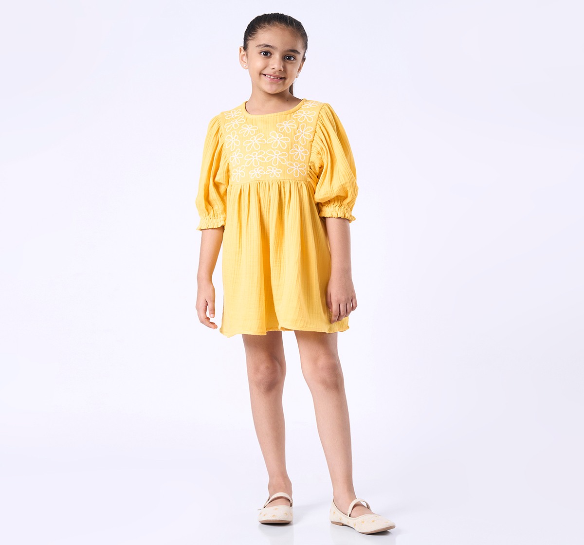 Ed-a-Mamma Kids Girls Dress Yellow