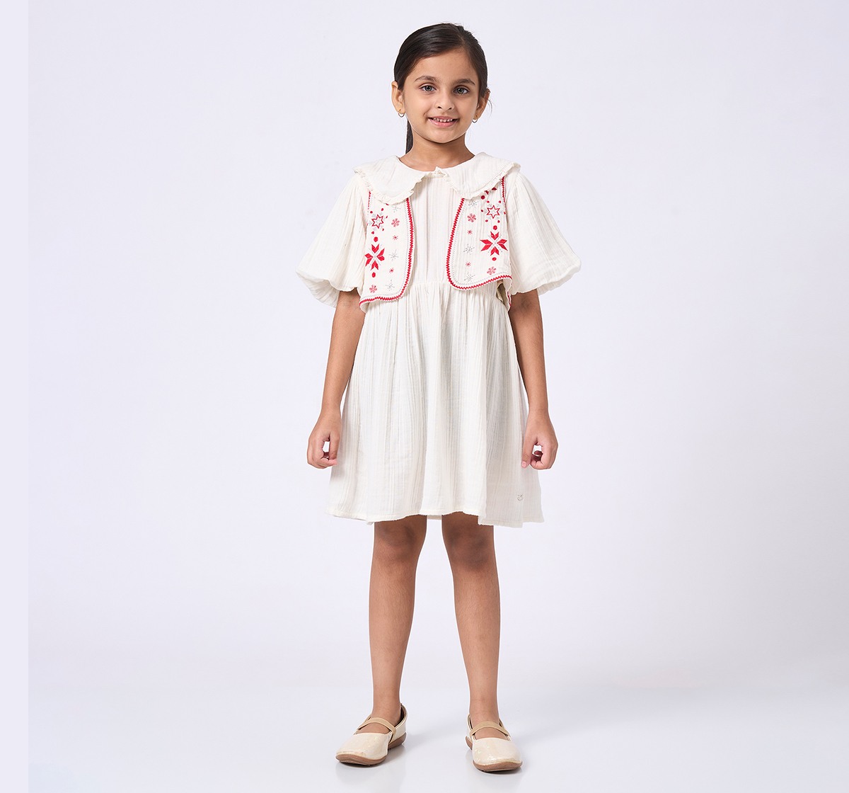 Ed-a-Mamma Kids Girls Dress White