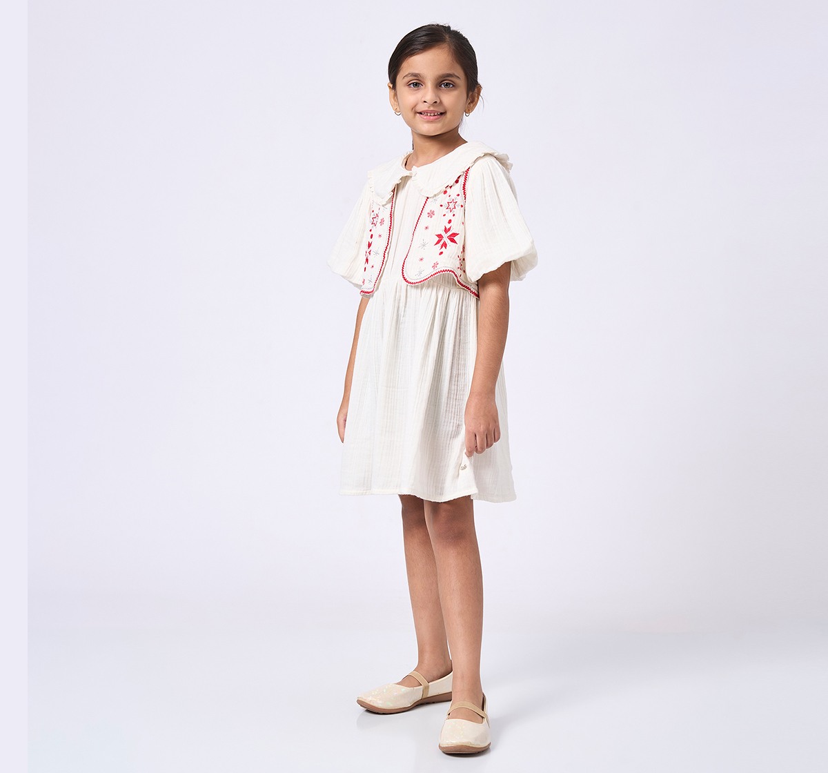 Ed-a-Mamma Kids Girls Dress White