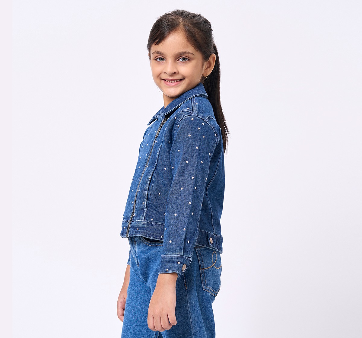 ED-A-MAMMA Kids Girls Jacket MID BLUE