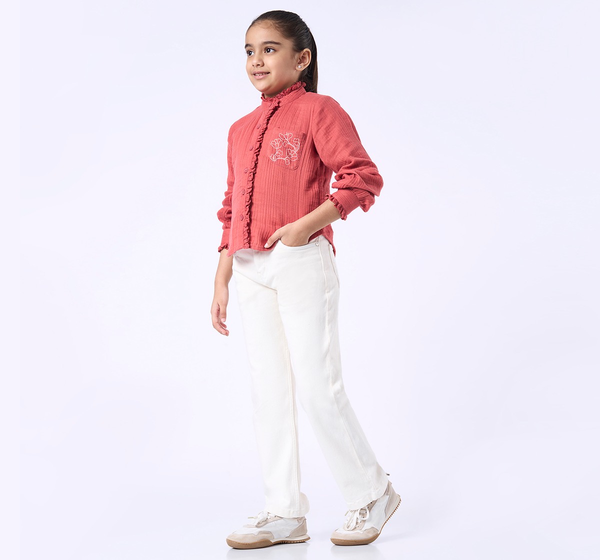 Ed-a-Mamma Kids Girls JEANS Off White