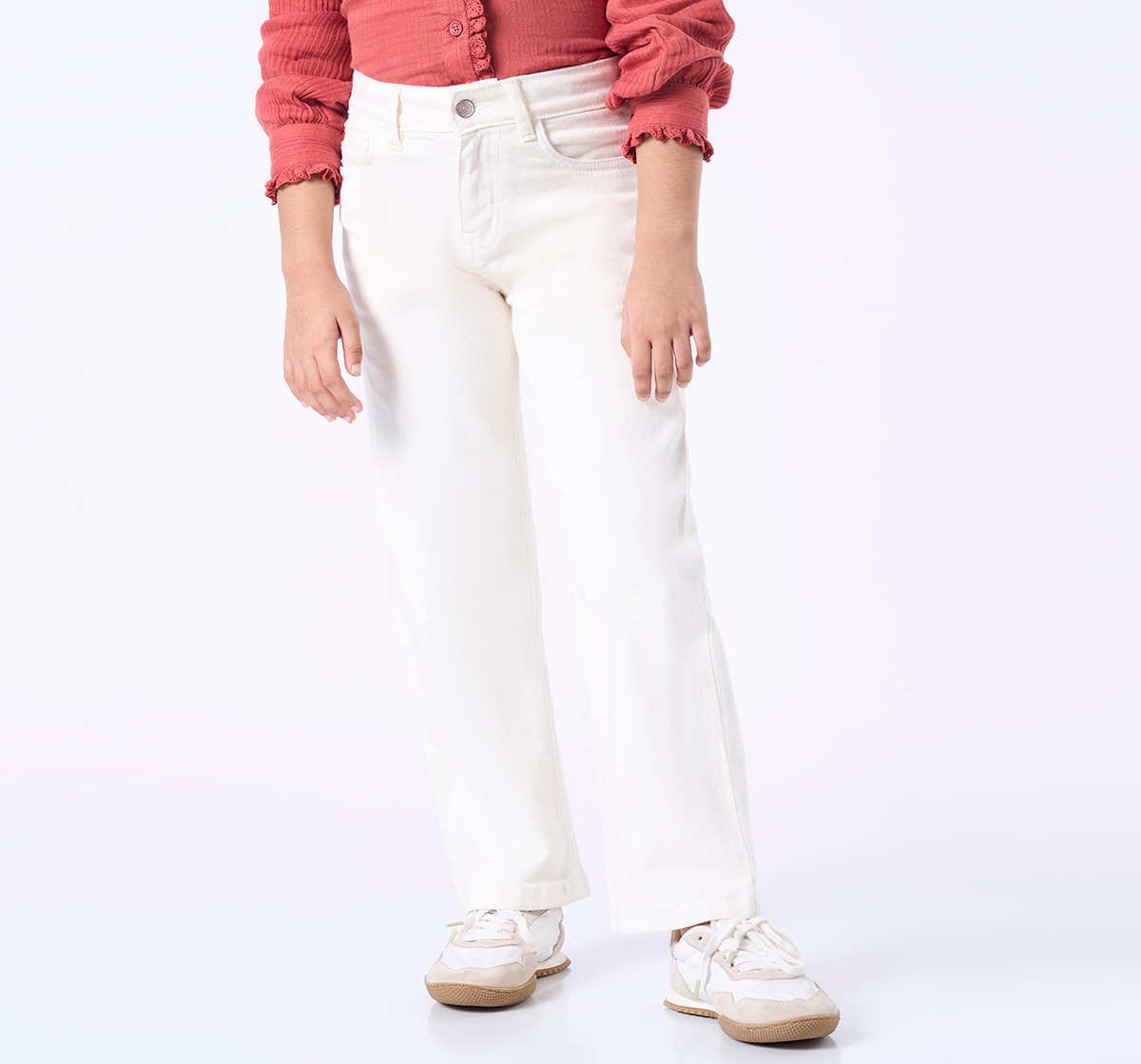 Ed-a-Mamma Kids Girls JEANS Off White