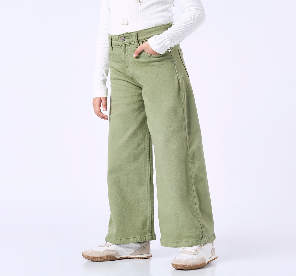 Ed-a-Mamma Kids Girls JEANS Olive