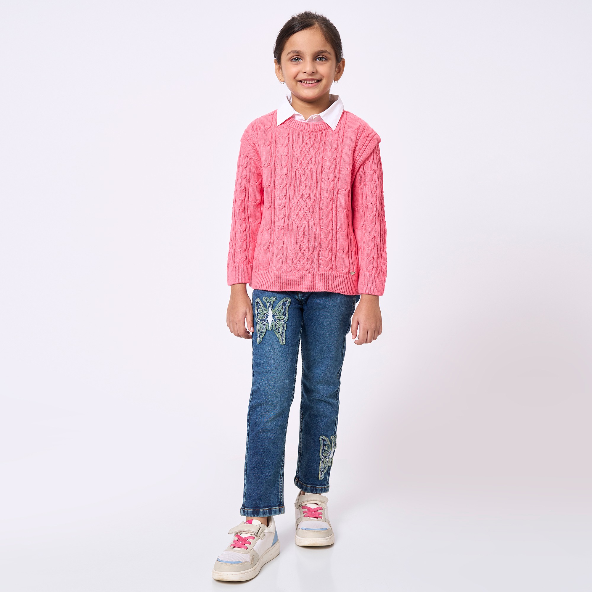 ED-A-MAMMA Kids Girls JEANS DARK BLUE