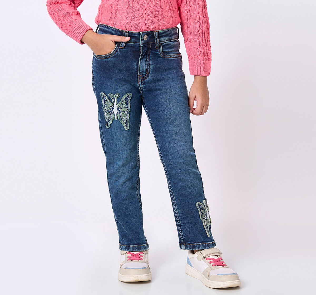 ED-A-MAMMA Kids Girls JEANS DARK BLUE