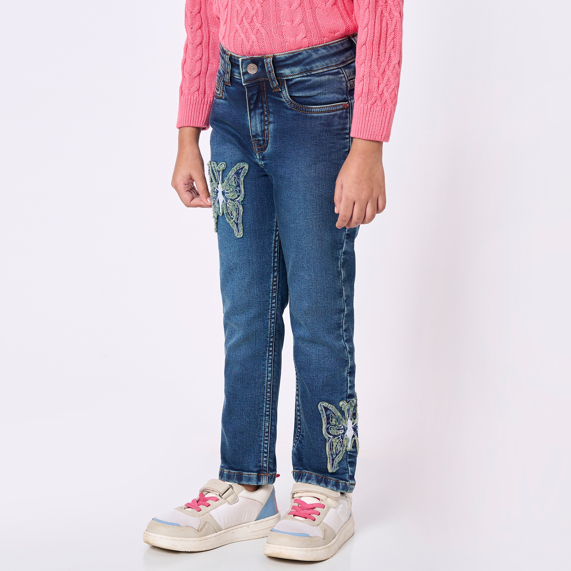 ED-A-MAMMA Kids Girls JEANS DARK BLUE