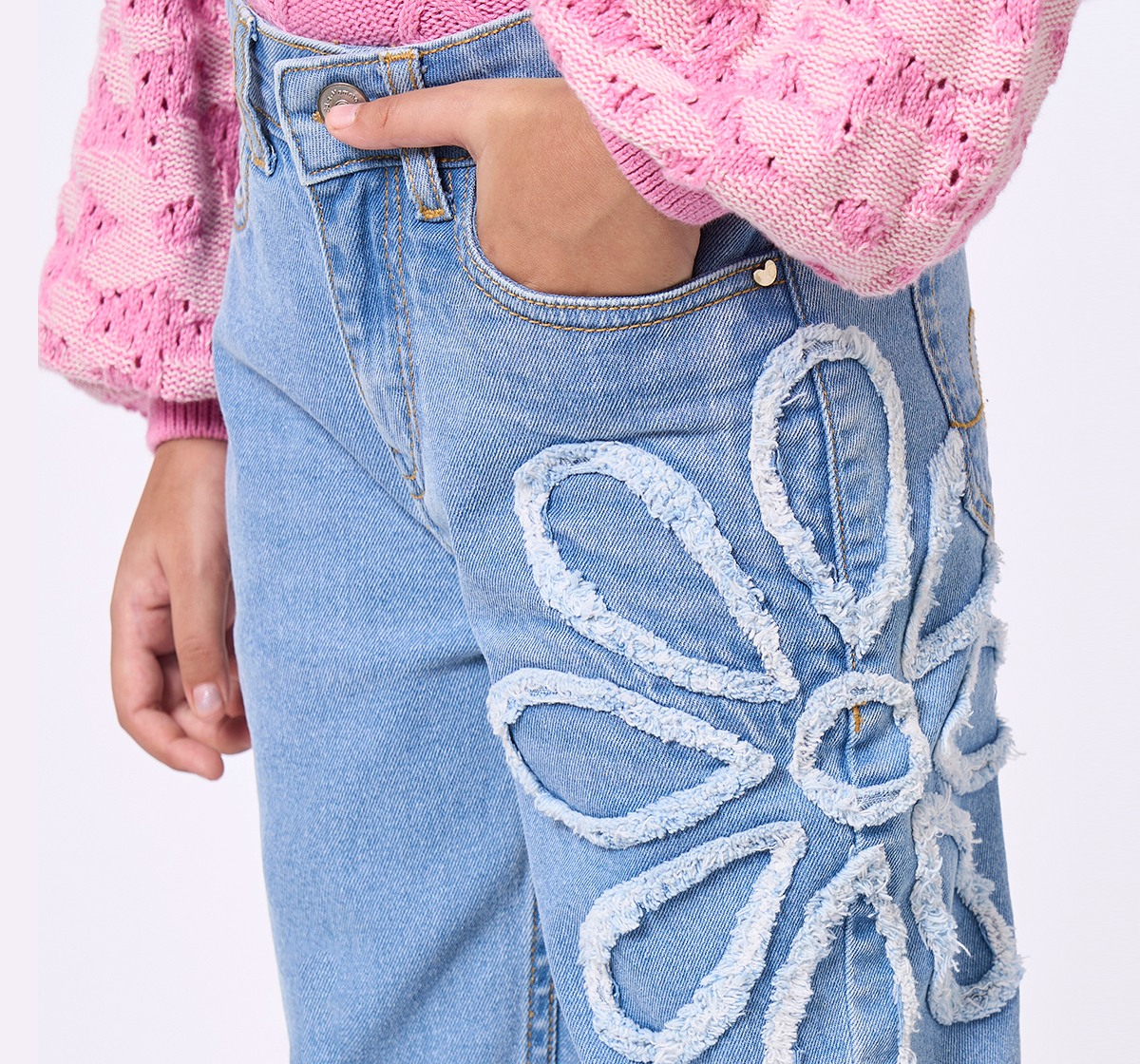 ED-A-MAMMA Kids Girls JEANS MID BLUE