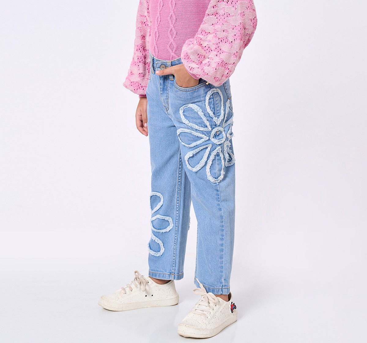 ED-A-MAMMA Kids Girls JEANS MID BLUE