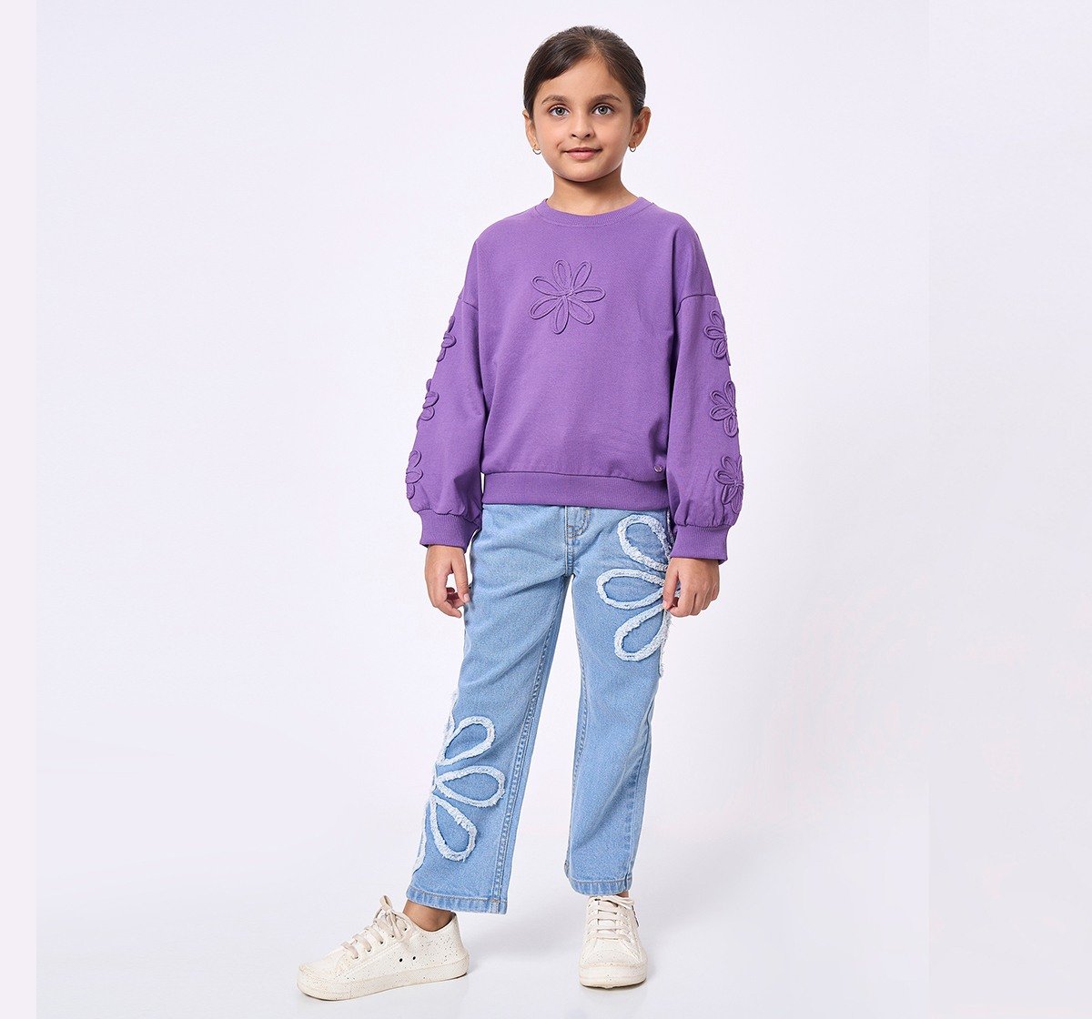 ED-A-MAMMA Kids Girls Sweatshirt PURPLE