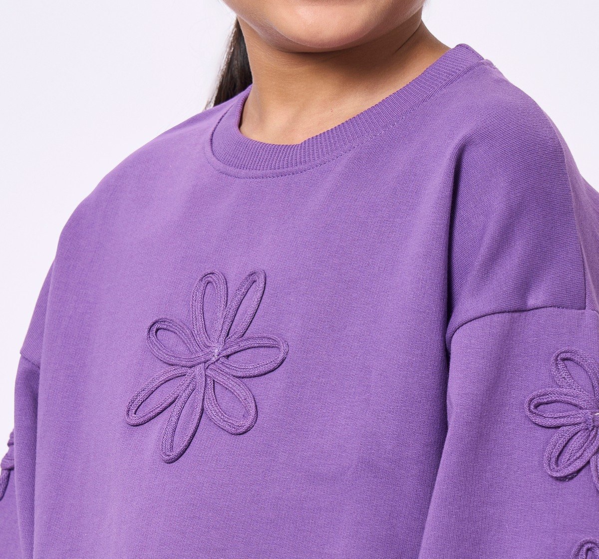 ED-A-MAMMA Kids Girls Sweatshirt PURPLE