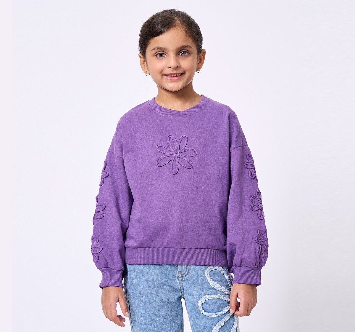 ED-A-MAMMA Kids Girls Sweatshirt PURPLE