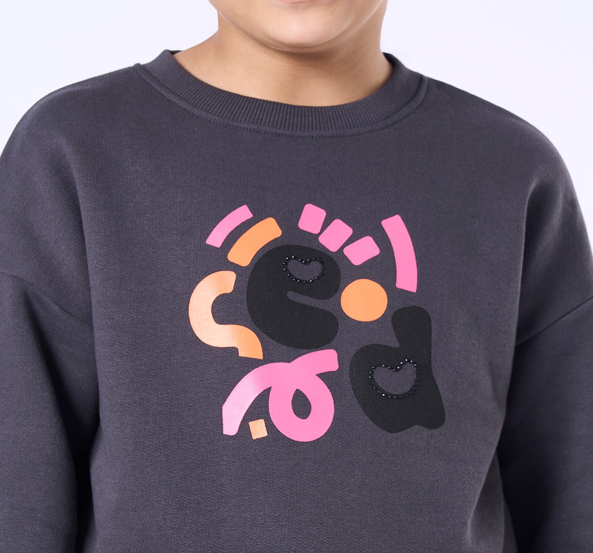 Ed-a-Mamma Kids Girls Sweatshirt GREY