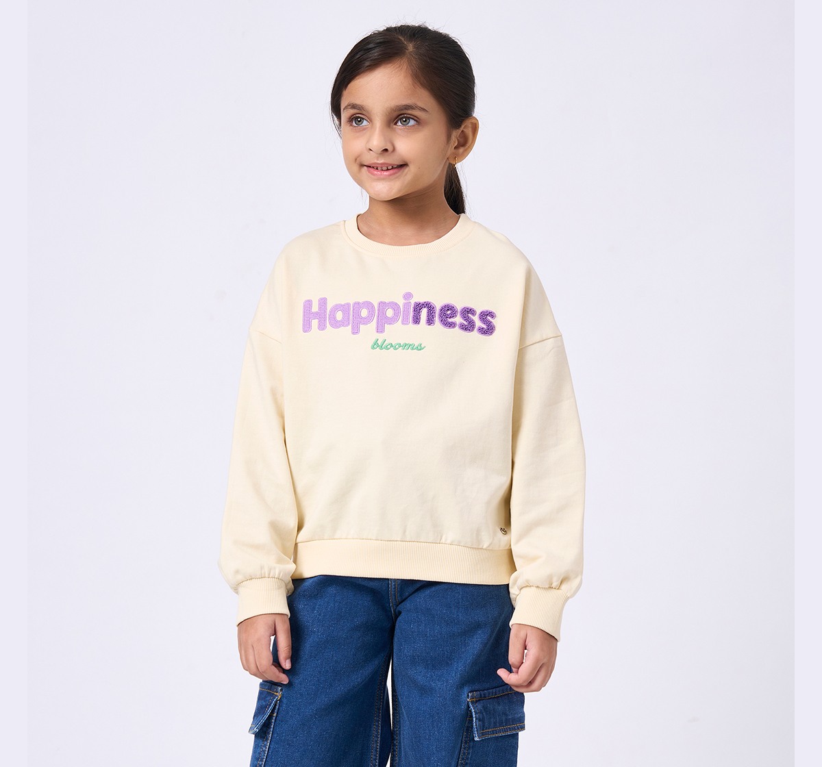 Ed-a-Mamma Kids Girls Sweatshirt Off White