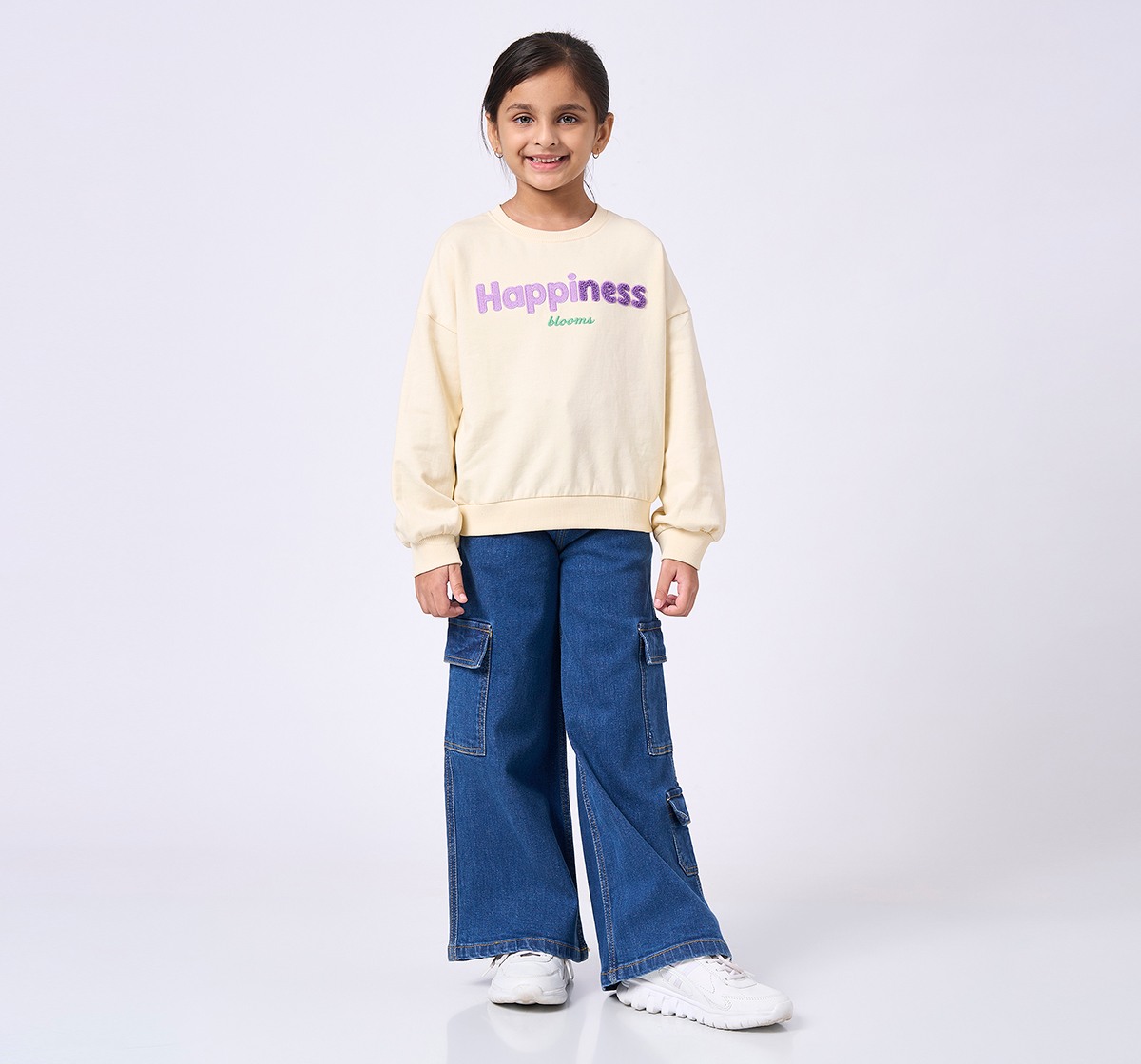 Ed-a-Mamma Kids Girls Sweatshirt Off White