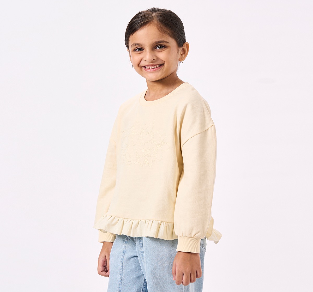Ed-a-Mamma Kids Girls Sweatshirt Off White