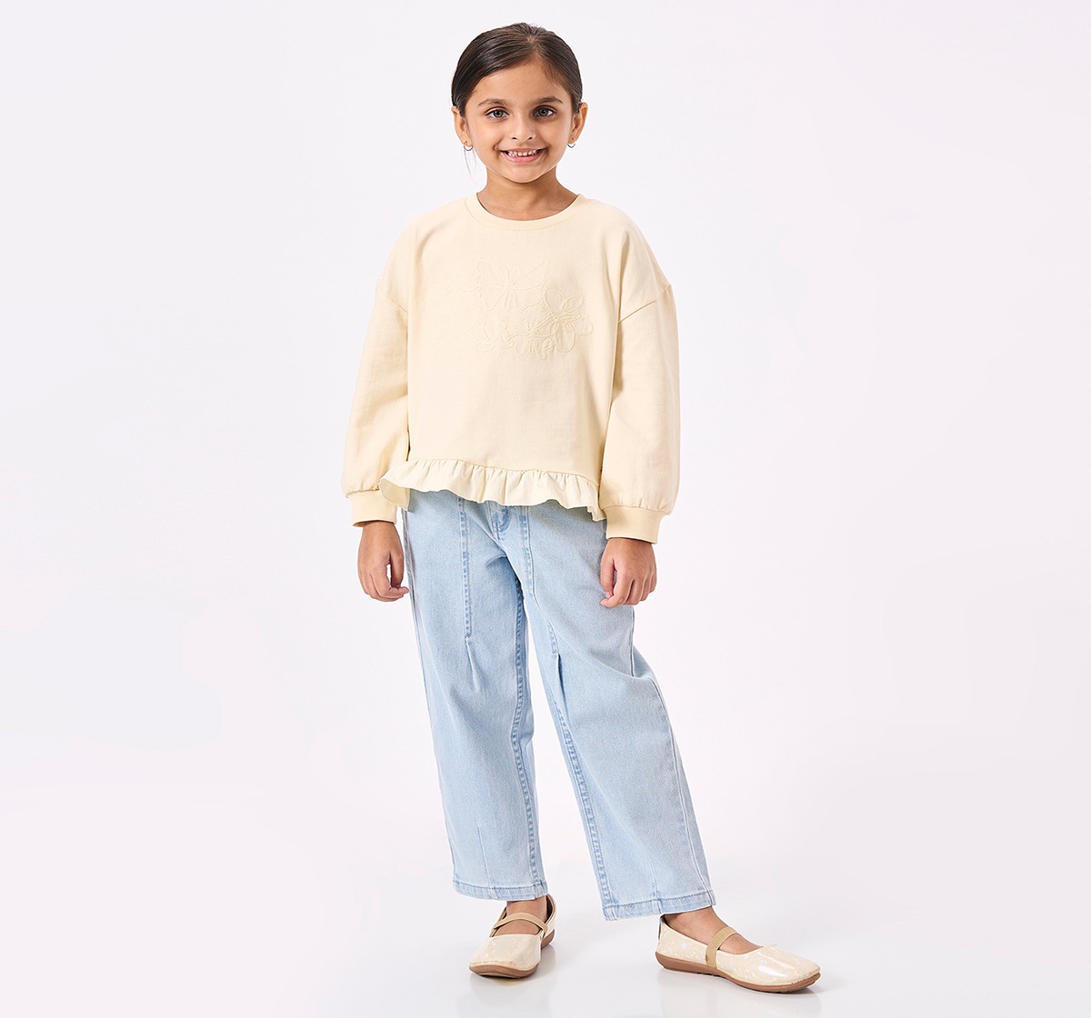 Ed-a-Mamma Kids Girls Sweatshirt Off White
