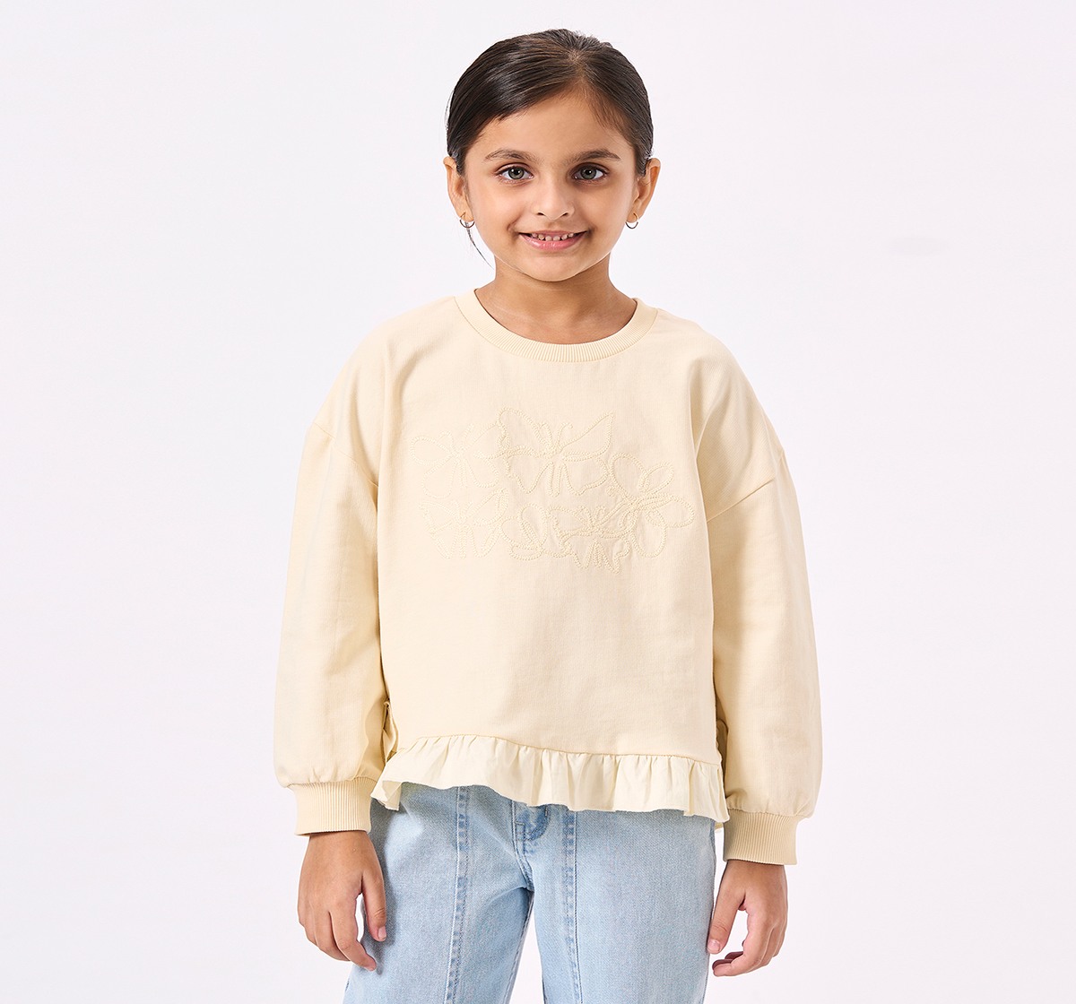 Ed-a-Mamma Kids Girls Sweatshirt Off White
