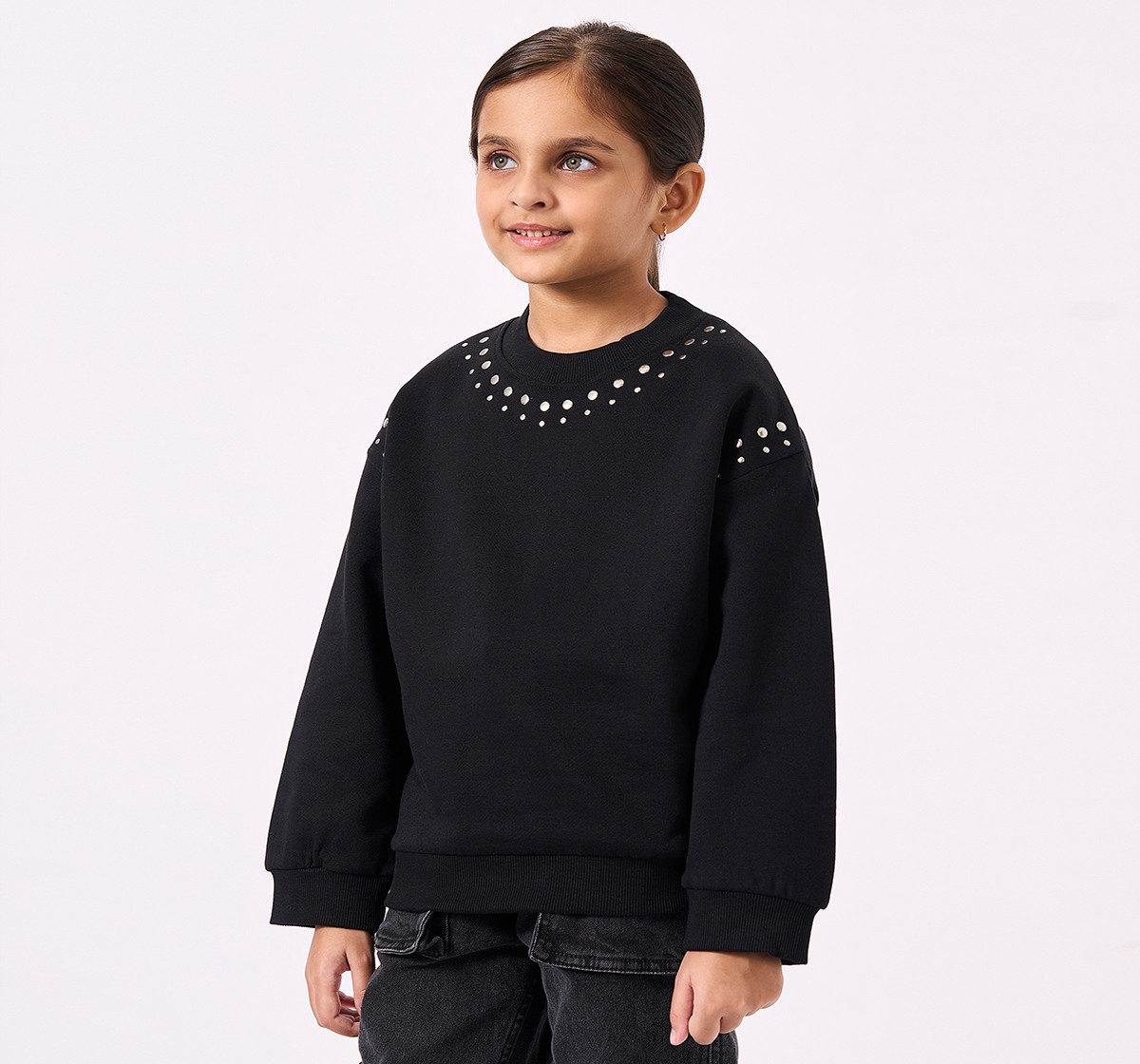 Ed-a-Mamma Kids Girls Sweatshirt GREY