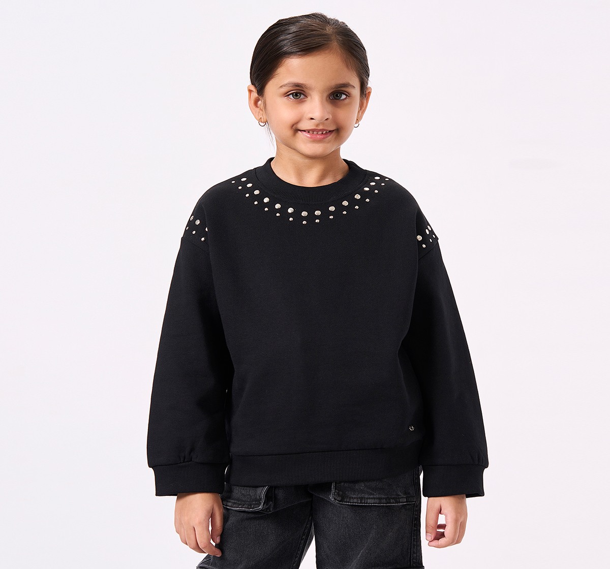 Ed-a-Mamma Kids Girls Sweatshirt GREY