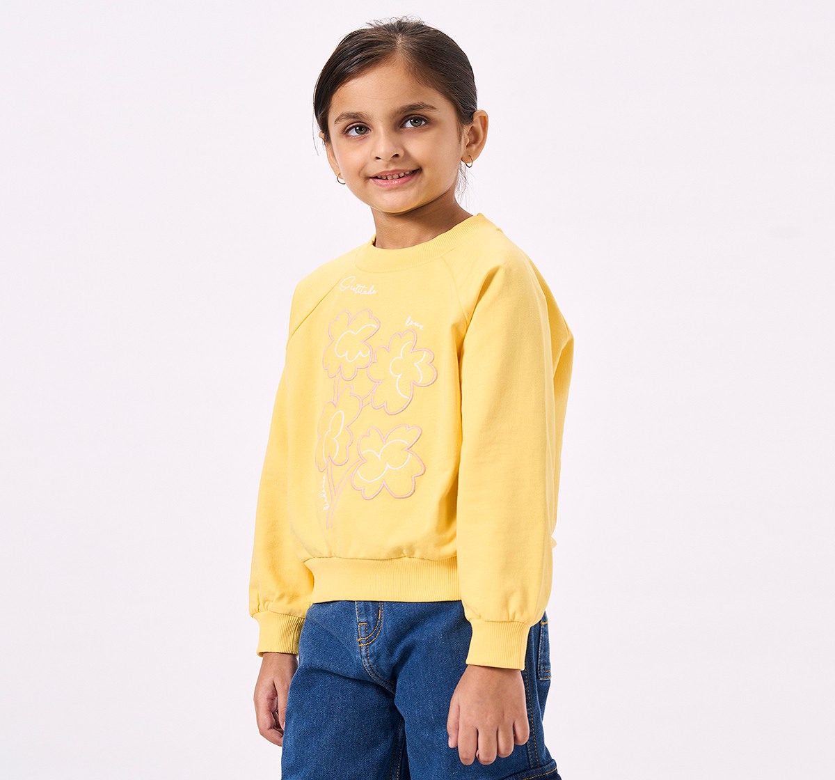 Ed-a-Mamma Kids Girls Sweatshirt Yellow