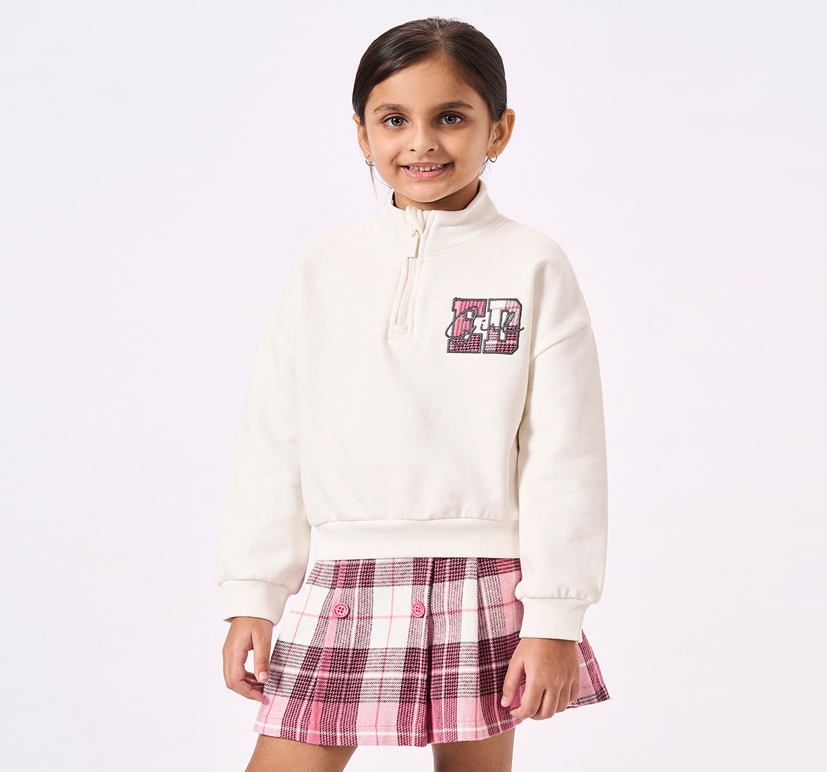 Ed-a-Mamma Kids Girls Sweatshirt Off White