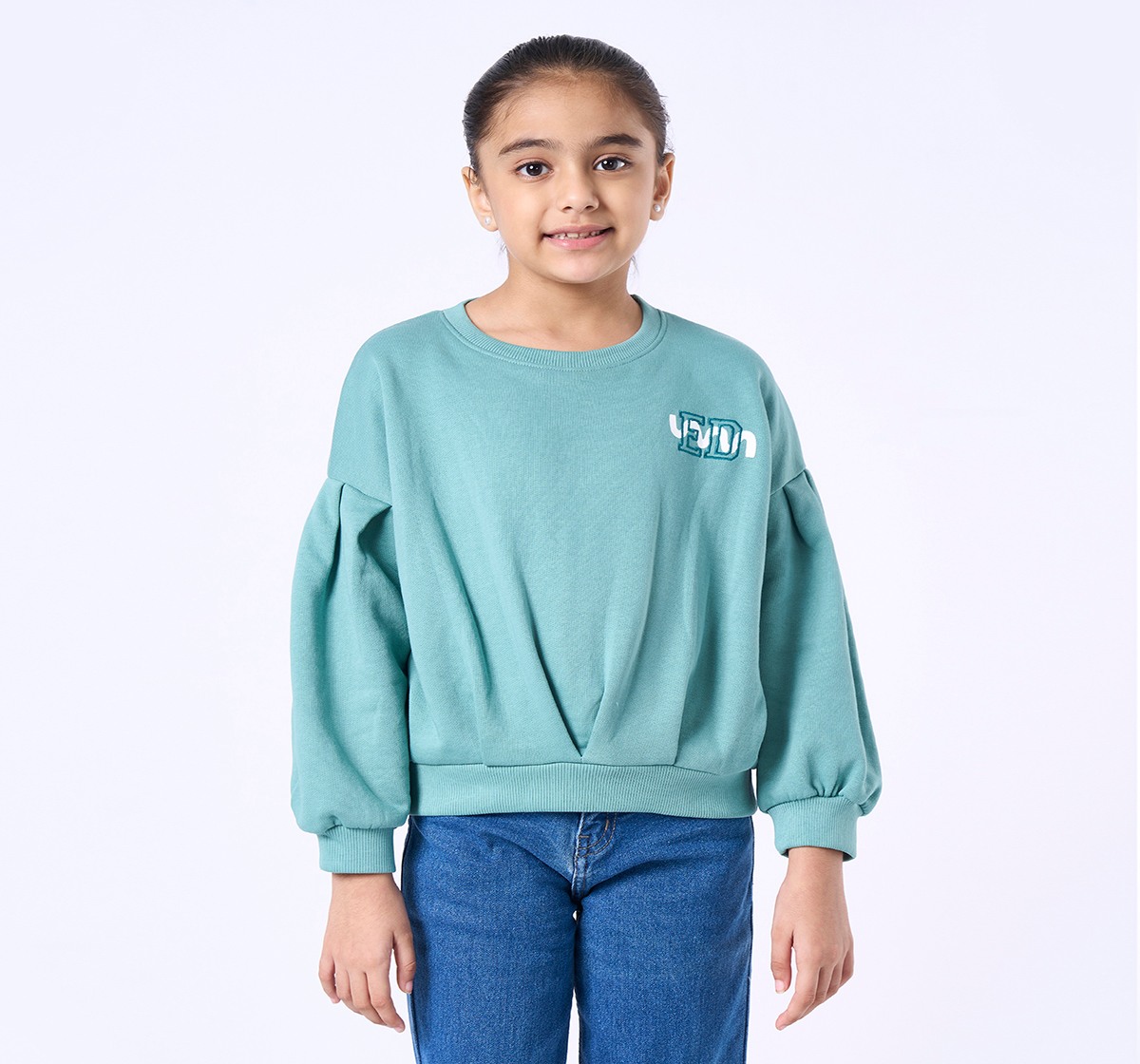 Ed-a-Mamma Kids Girls Sweatshirt Green