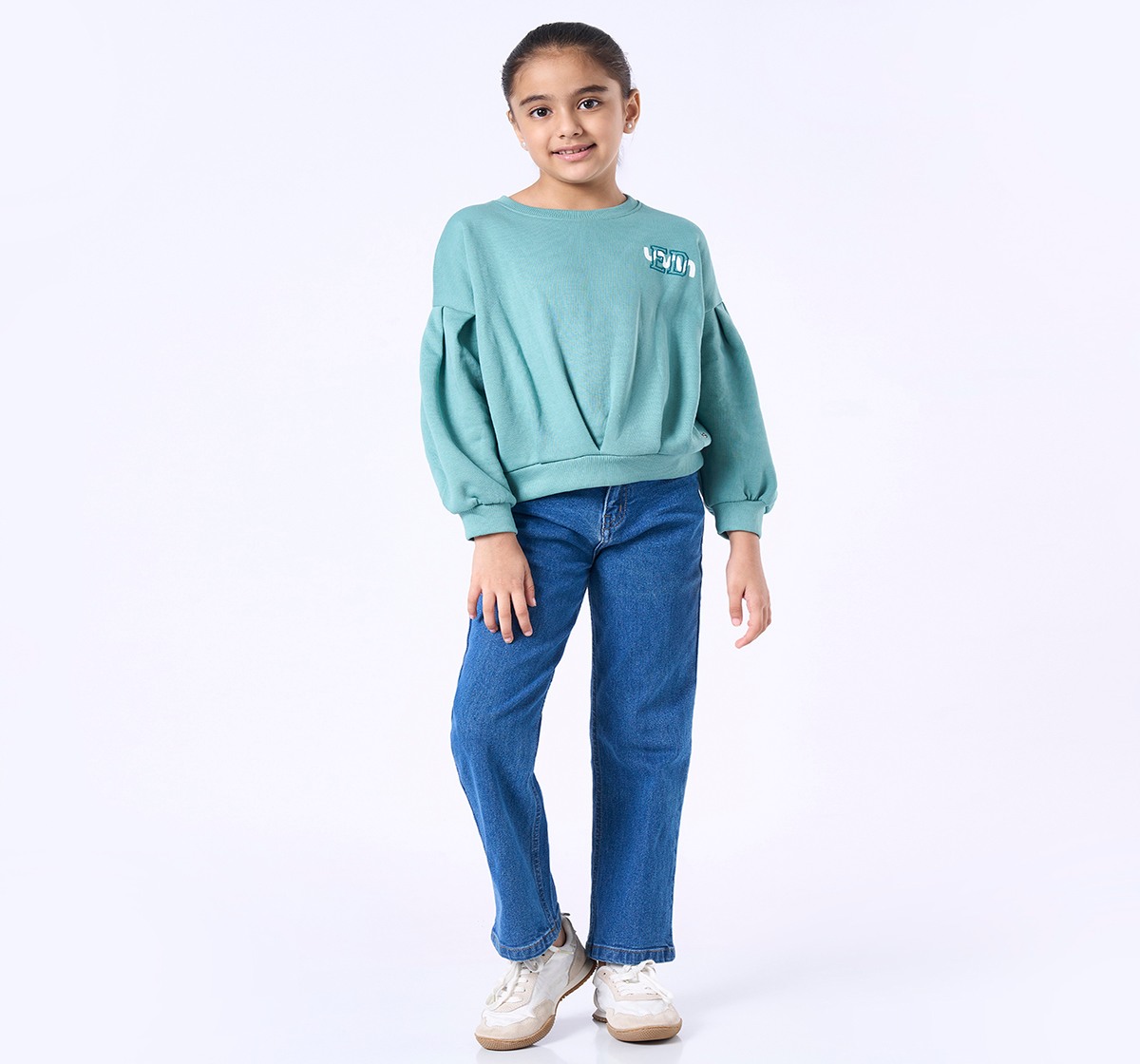 Ed-a-Mamma Kids Girls Sweatshirt Green