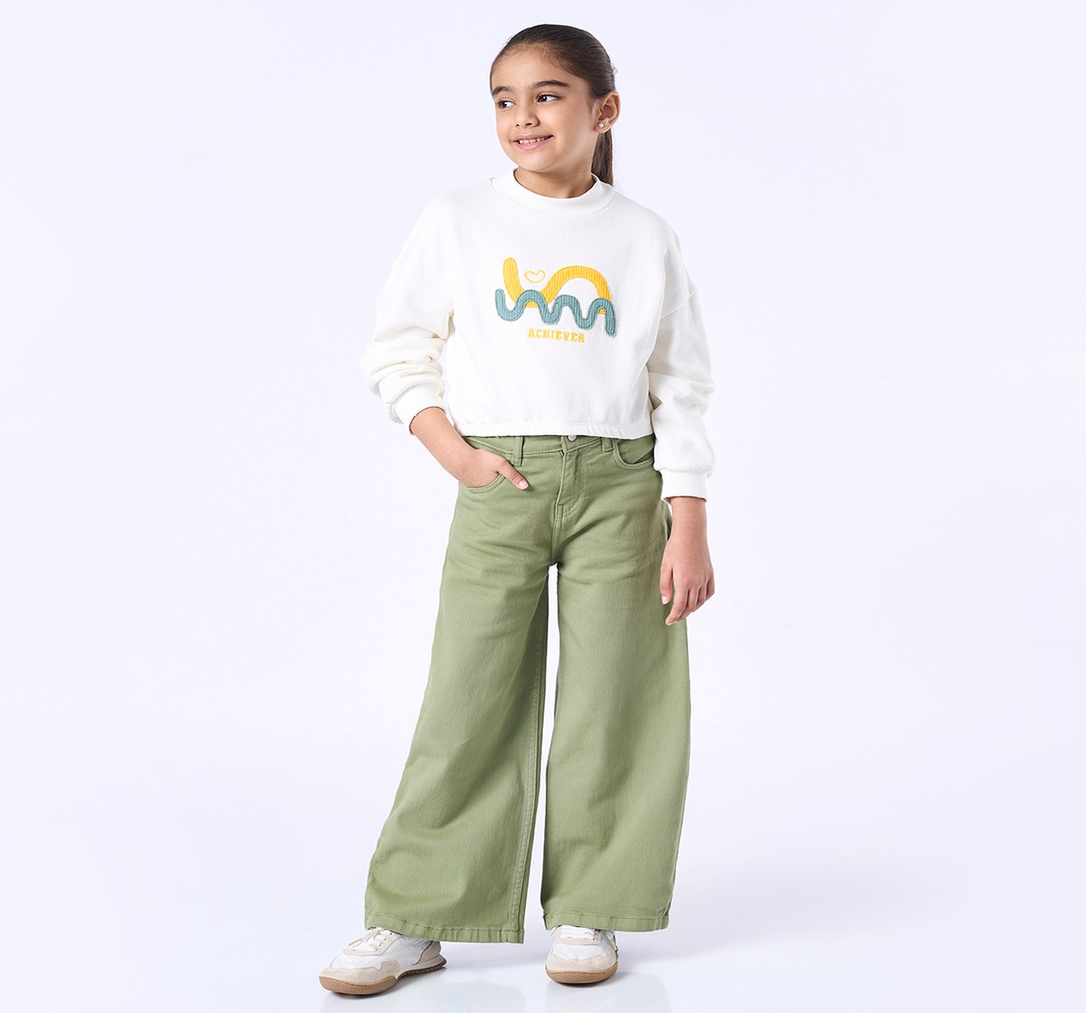 Ed-a-Mamma Kids Girls Sweatshirt Off White
