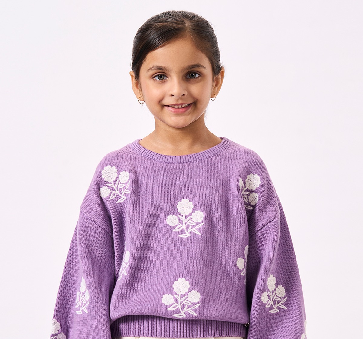 Ed-a-Mamma Kids Girls SWEATER Purple