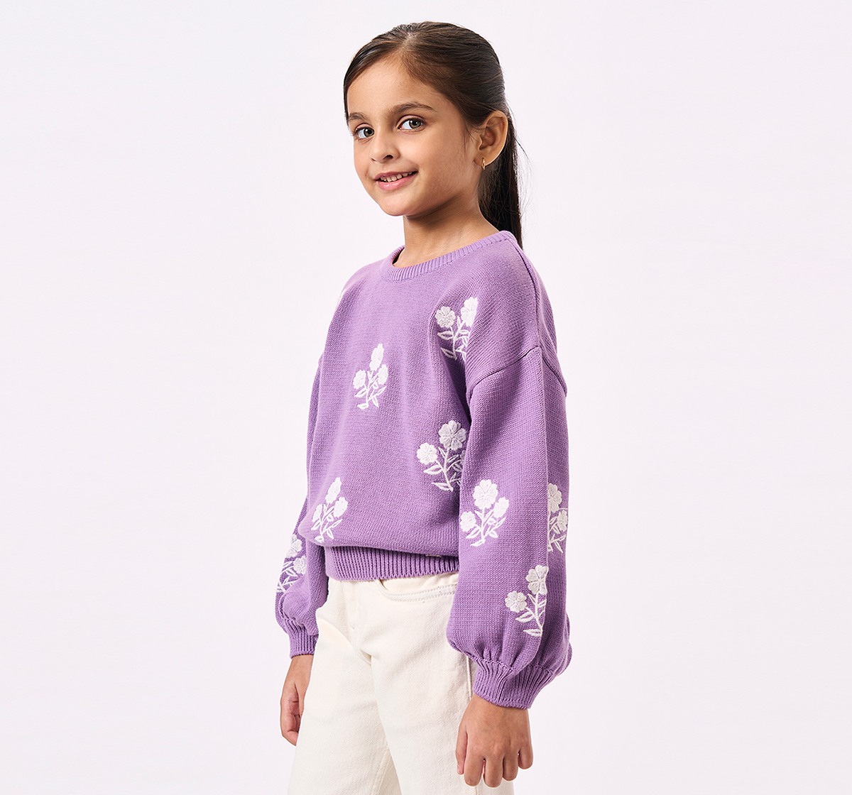 Ed-a-Mamma Kids Girls SWEATER Purple