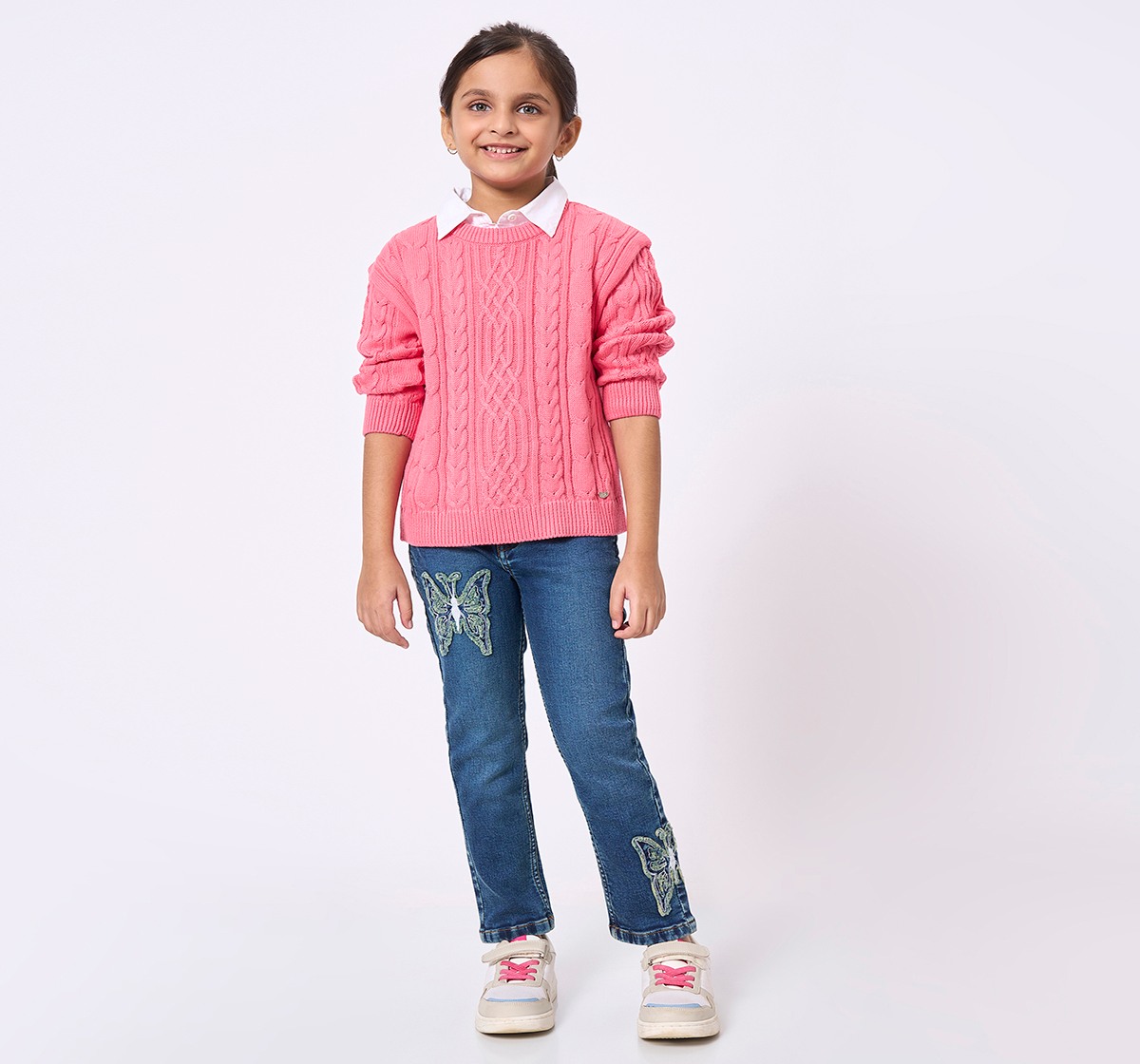 ED-A-MAMMA Kids Girls SWEATER PEACH