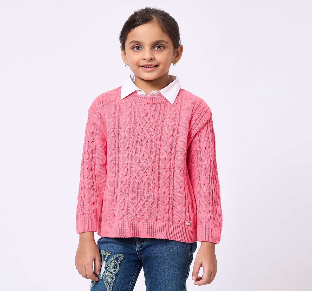 ED-A-MAMMA Kids Girls SWEATER PEACH