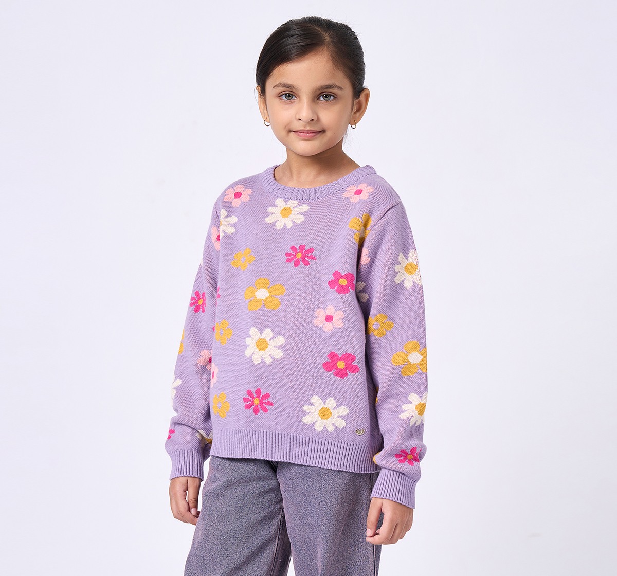 Ed-a-Mamma Kids Girls SWEATER Purple
