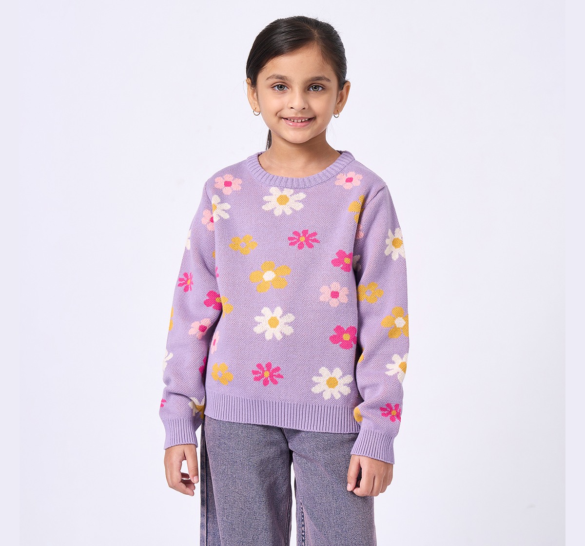 Ed-a-Mamma Kids Girls SWEATER Purple