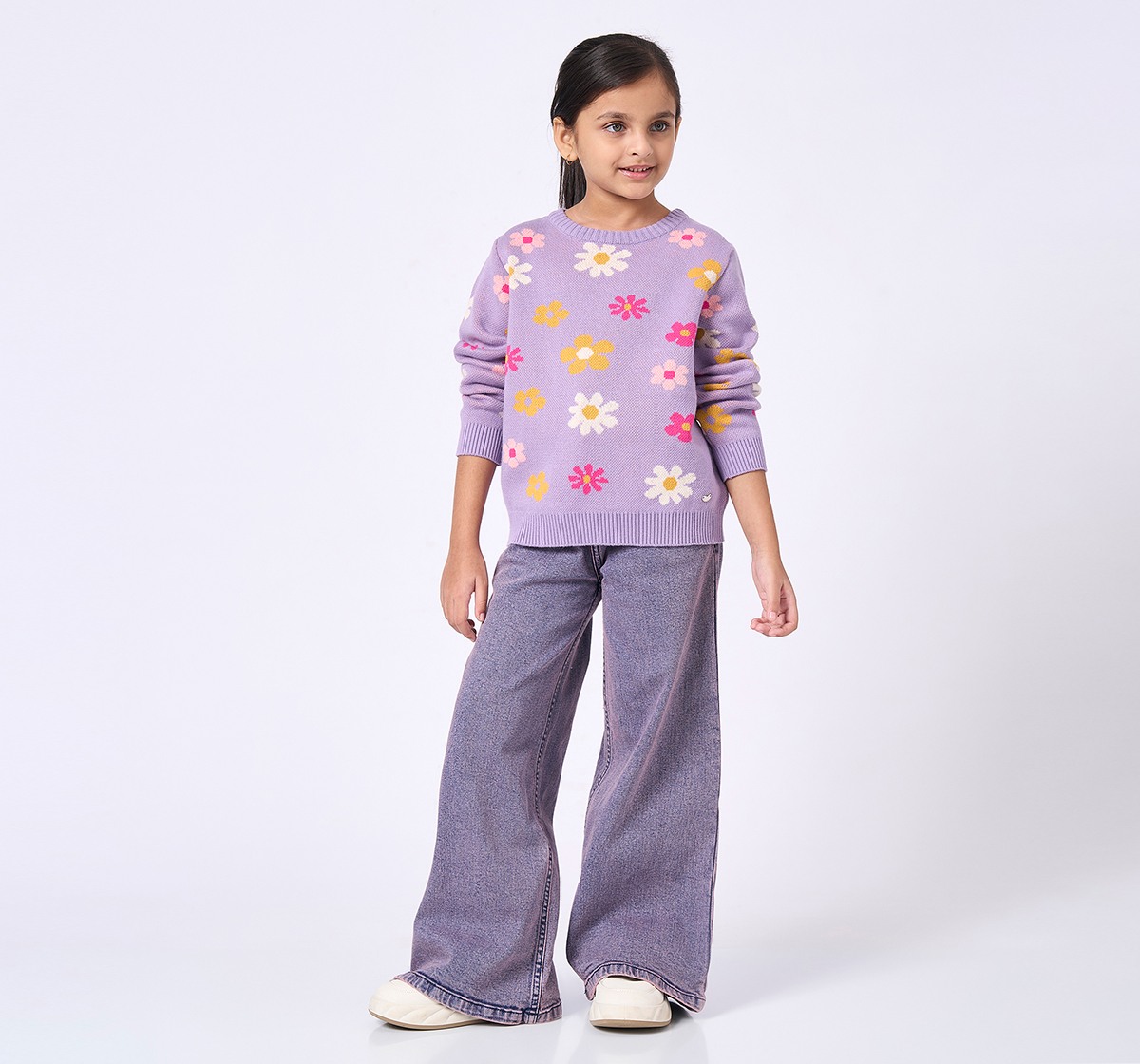 Ed-a-Mamma Kids Girls SWEATER Purple