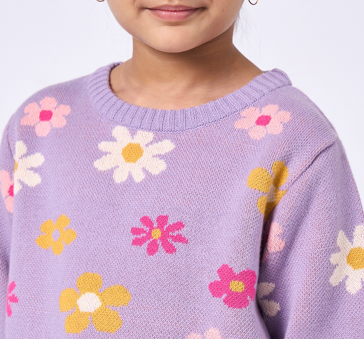 Ed-a-Mamma Kids Girls SWEATER Purple