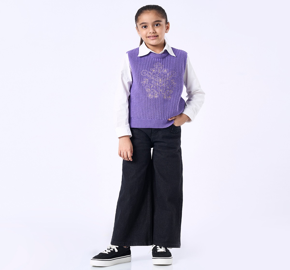 Ed-a-Mamma Kids Girls Tops Purple