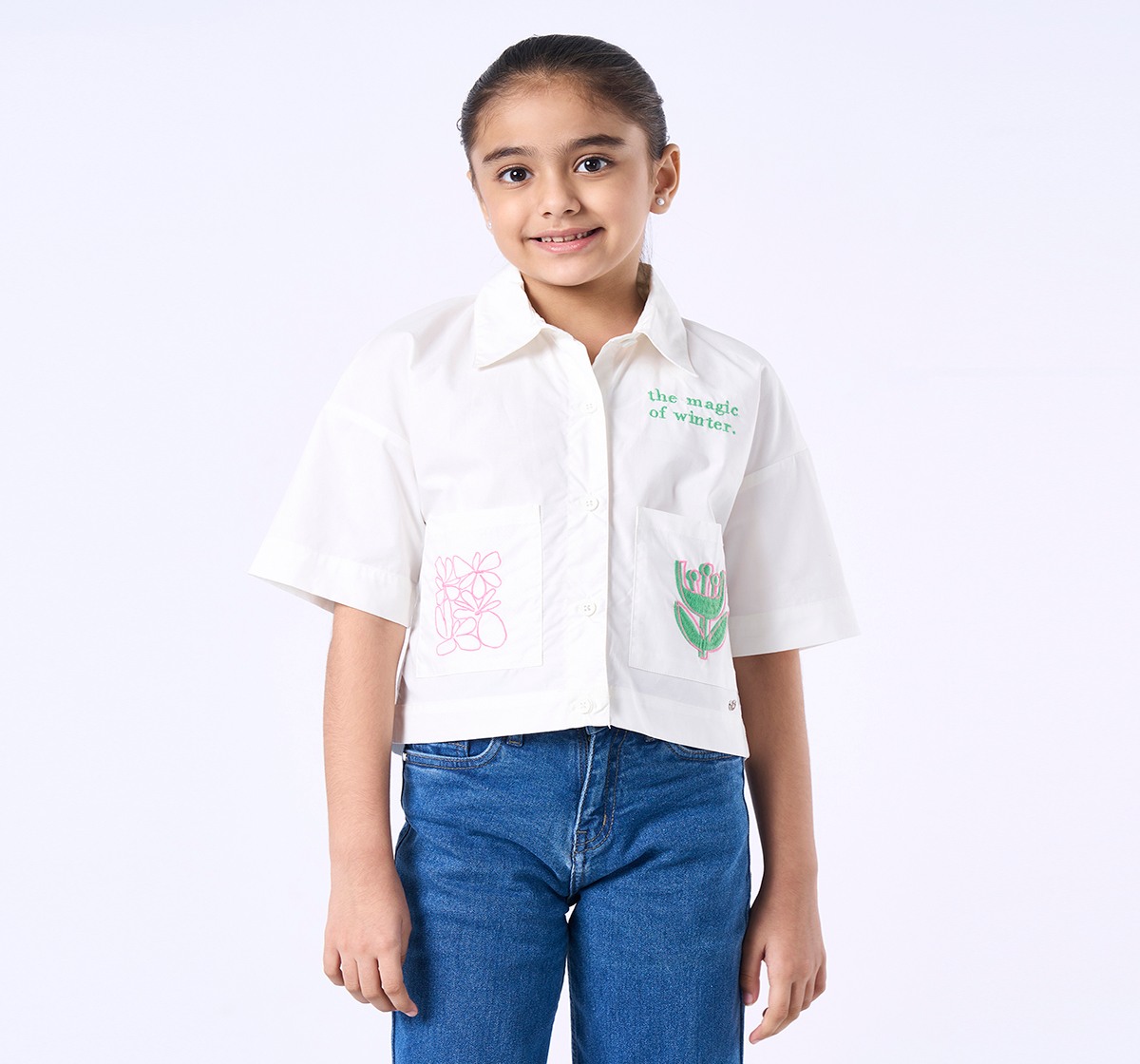 Ed-a-Mamma Kids Girls Tops White