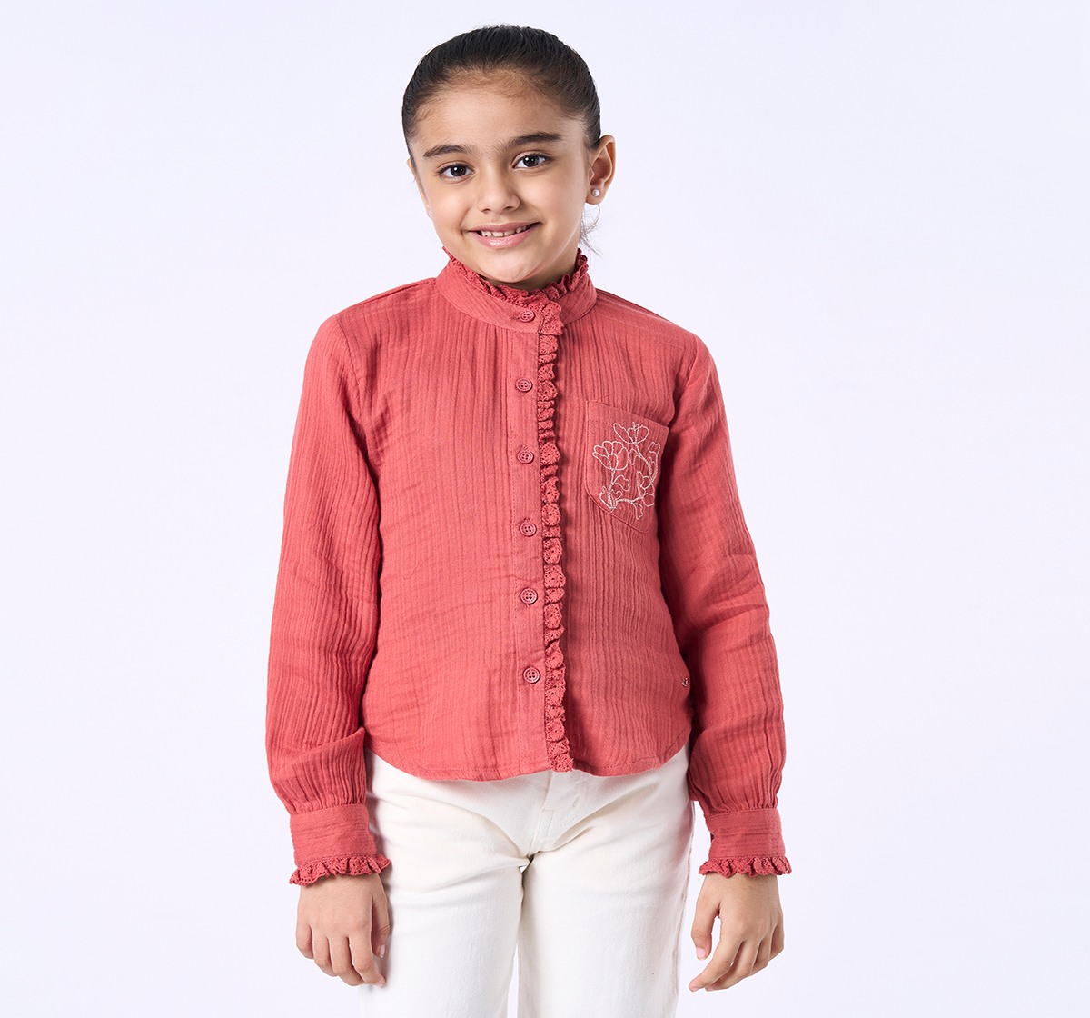Ed-a-Mamma Kids Girls Tops Brown