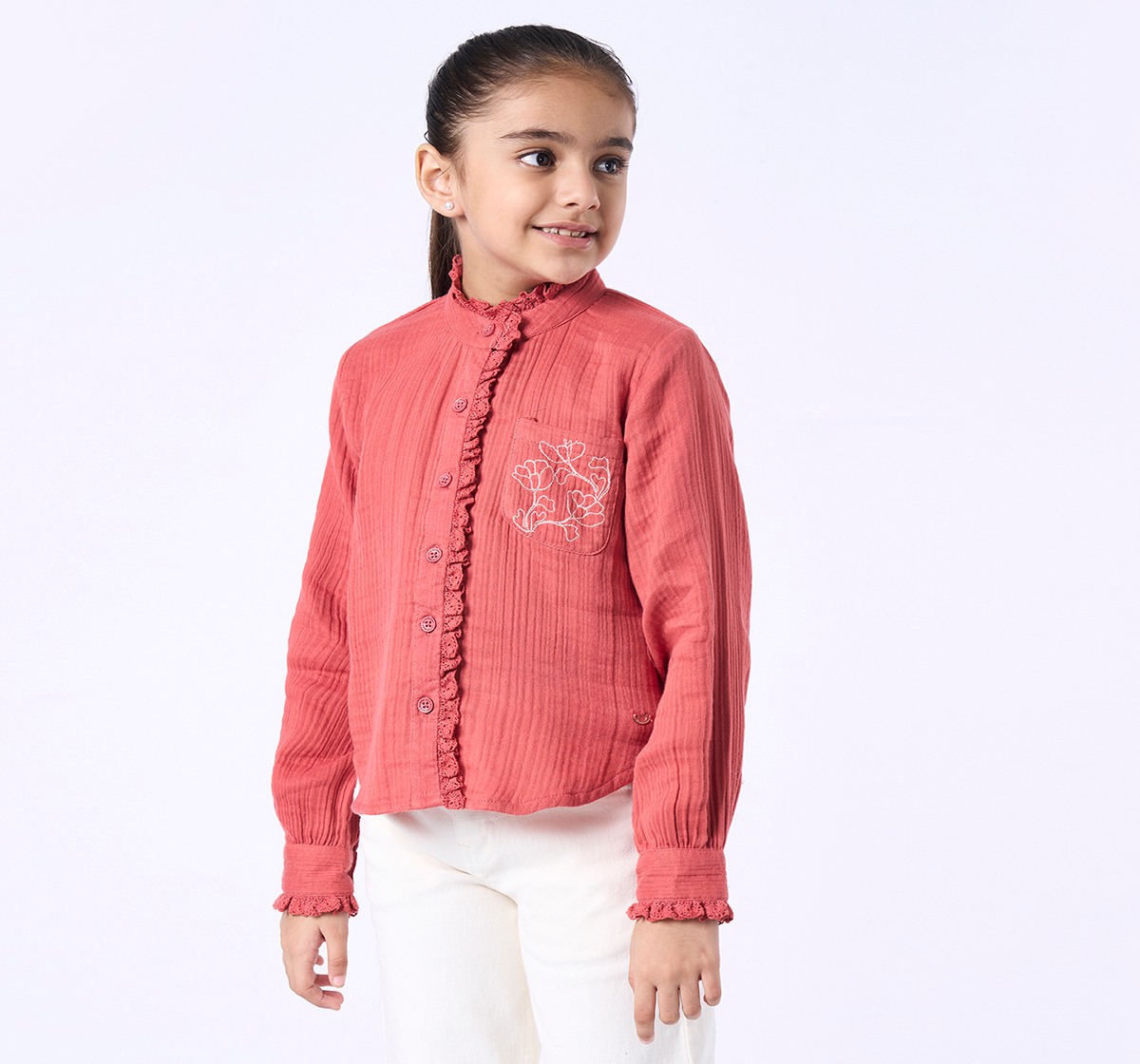 Ed-a-Mamma Kids Girls Tops Brown