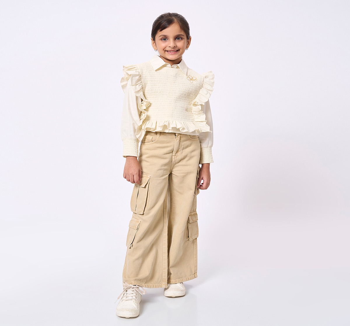 ED-A-MAMMA Kids Girls Tops OFF-WHITE