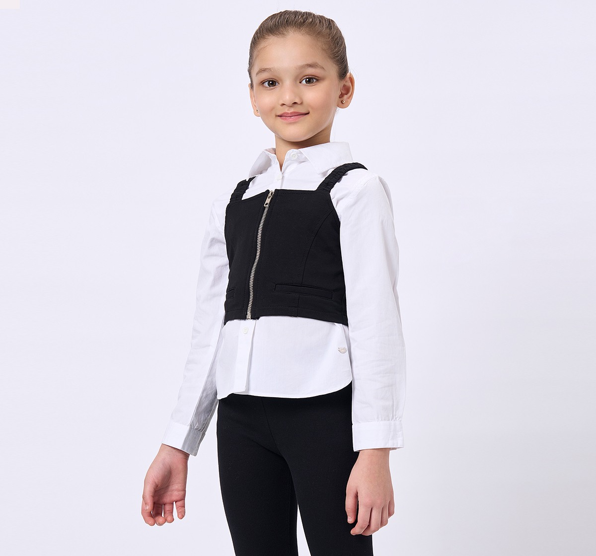 Ed-A-Mamma Kids Girls Top Black & White