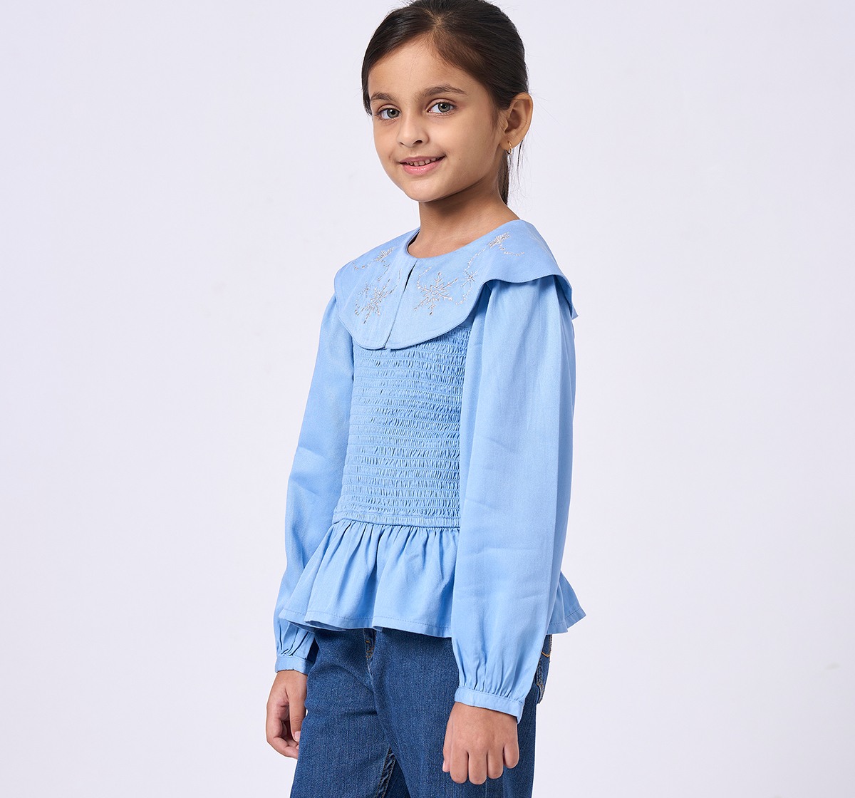 Ed-a-Mamma Kids Girls Tops Light Blue