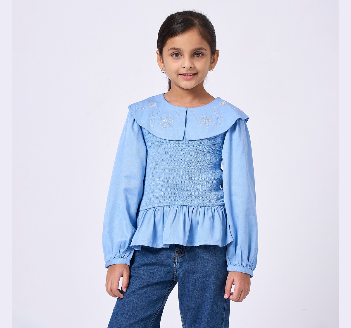Ed-a-Mamma Kids Girls Tops Light Blue