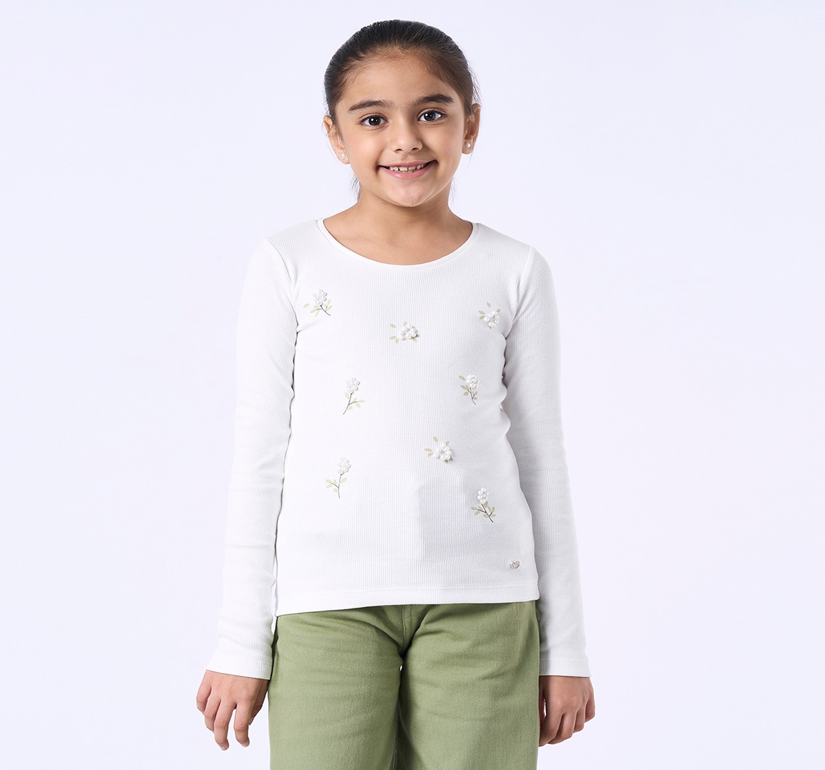Ed-a-Mamma Kids Girls T-Shirt Off White