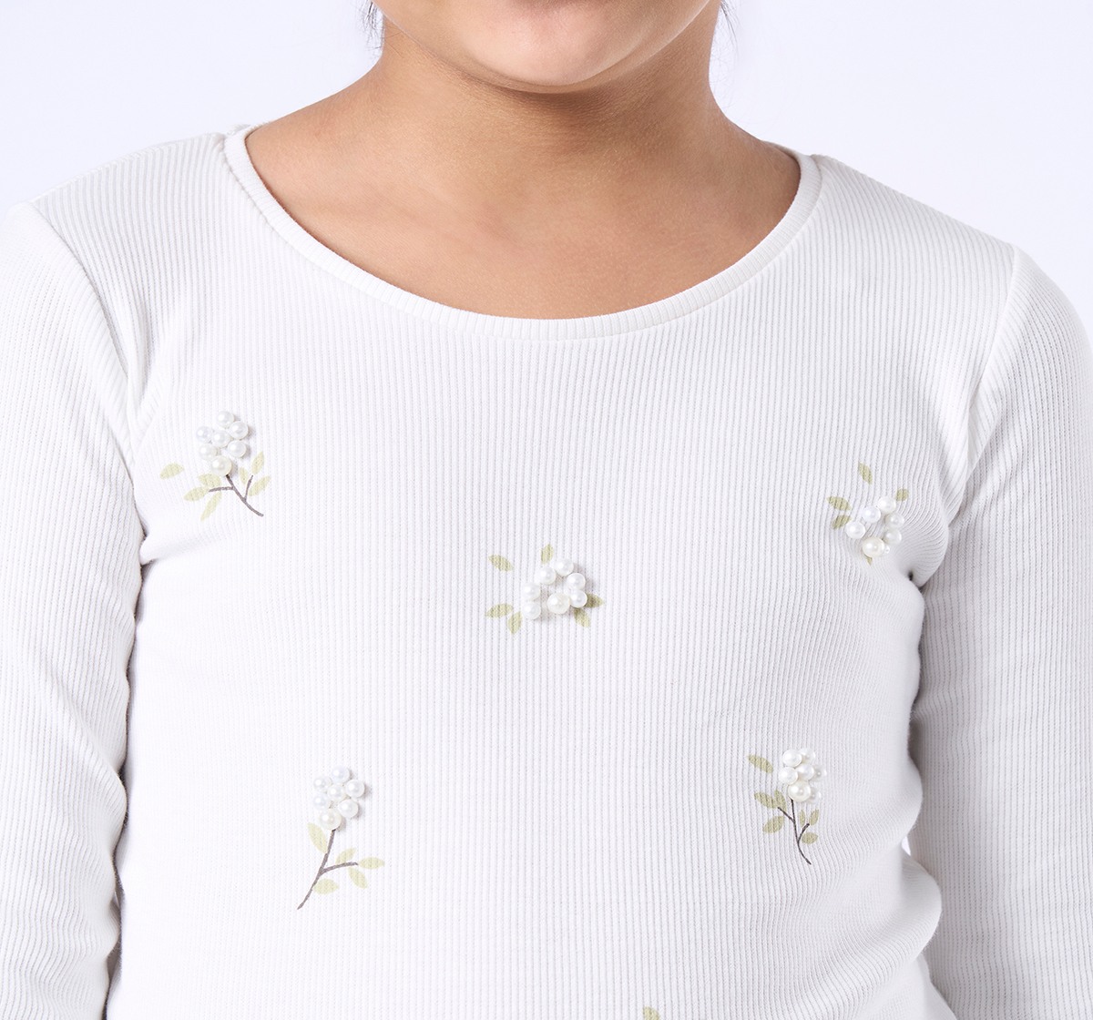 Ed-a-Mamma Kids Girls T-Shirt Off White