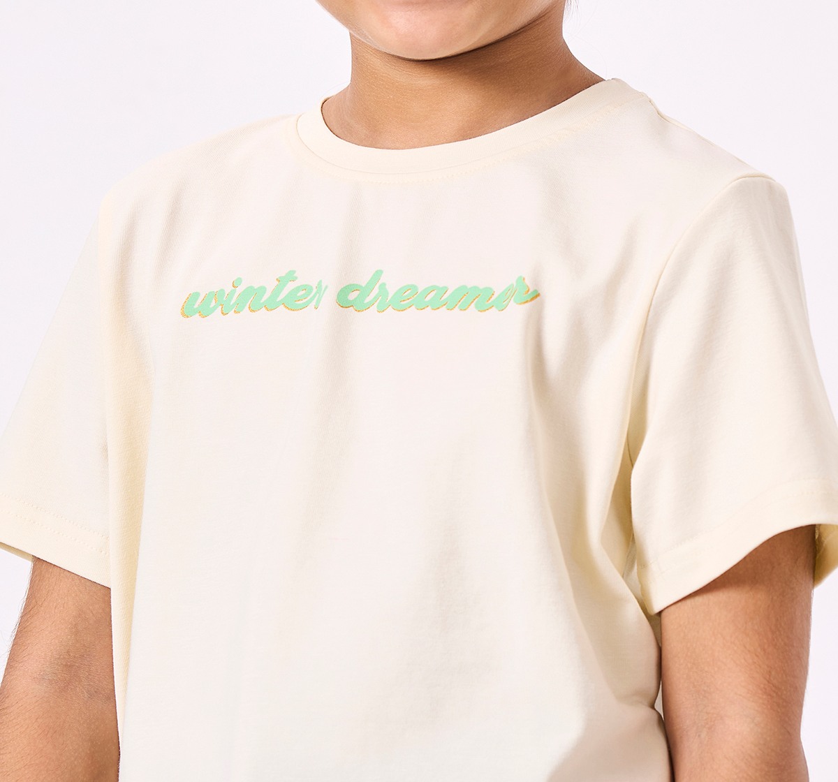 Ed-a-Mamma Kids Girls T-Shirt Off White