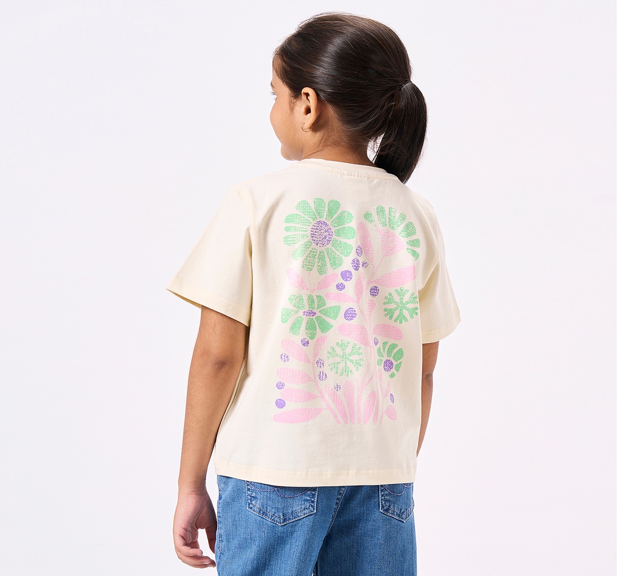 Ed-a-Mamma Kids Girls T-Shirt Off White